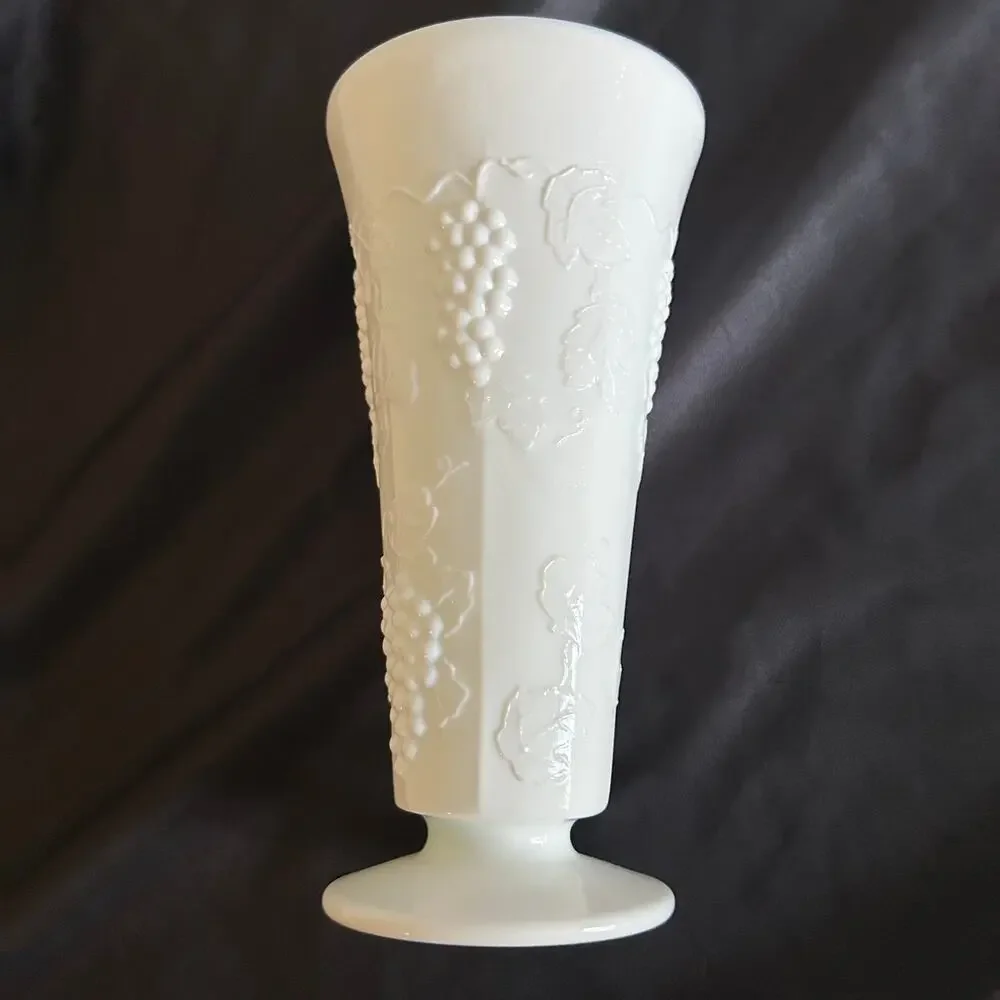 Milk Glass Vase 8